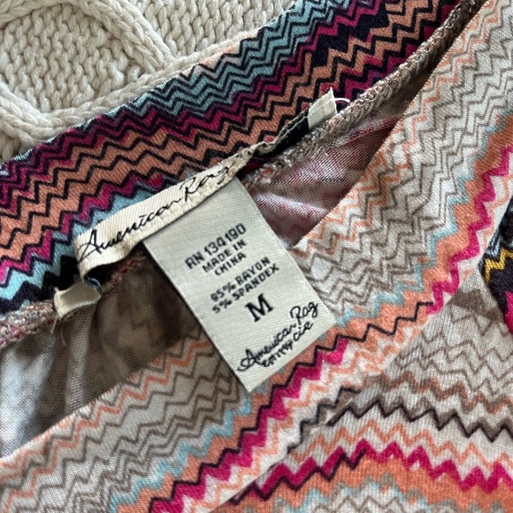 American Rag Rayon Multicolor Striped Women's Blouse Size Medium - Picture 13 of 15